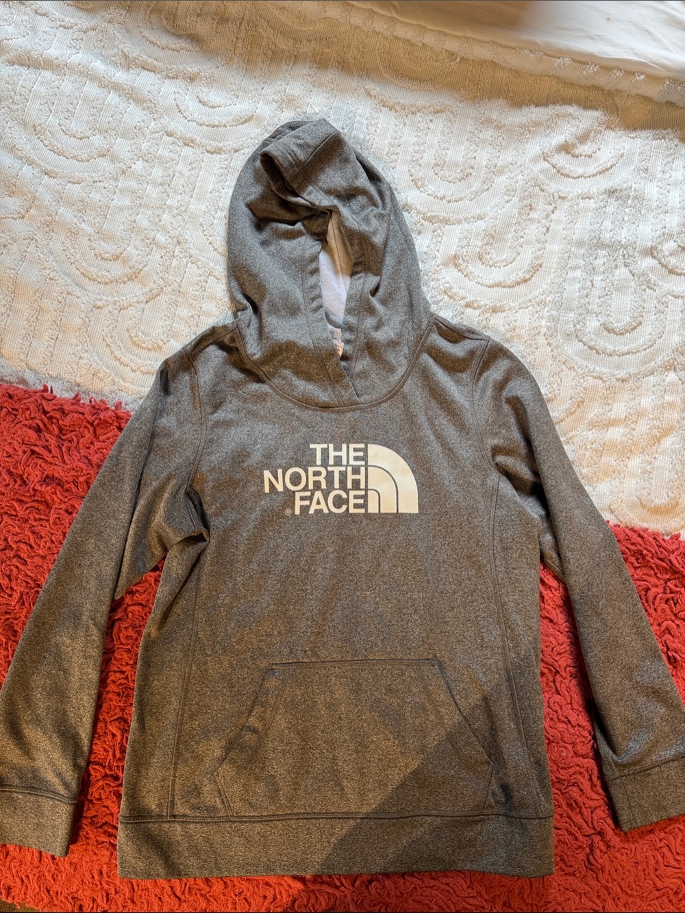 The North Face Youth Heather Gray Pullover Hoodie